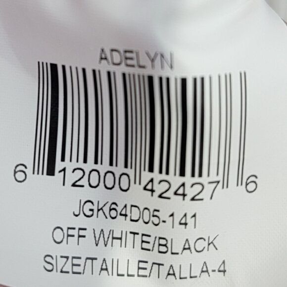 BCBGMAXAZRIA Adelyn Pleated Lace Sleeveless Hi Low Dress in White & Black - Picture 16 of 16